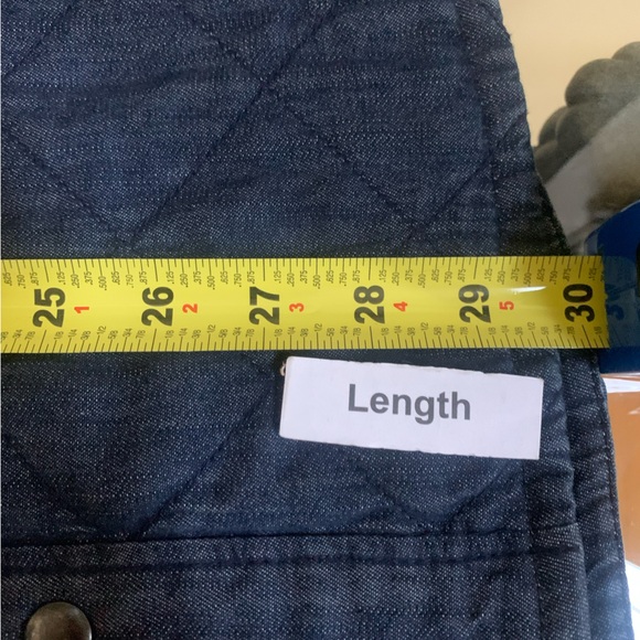 Old Navy women's M Blue quilted Barn jacket snap closure medium weight - Picture 8 of 9